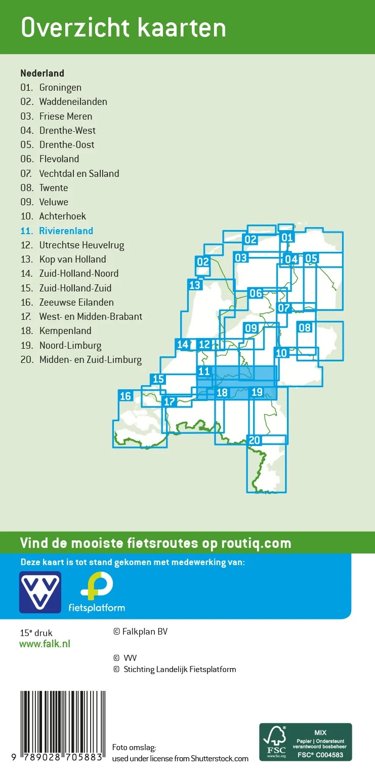 FFK-11 Rivierenland | VVV fietskaart 1:60.000 9789028705883 Falk Fietskaarten met Knooppunten Fietskaarten Nijmegen en het Rivierengebied FFK-11 Rivierenland | VVV fietskaart 1:60.000 9789028705883 Falk Fietskaarten met Knooppunten Fietskaarten Nijmegen en het Rivierengebied