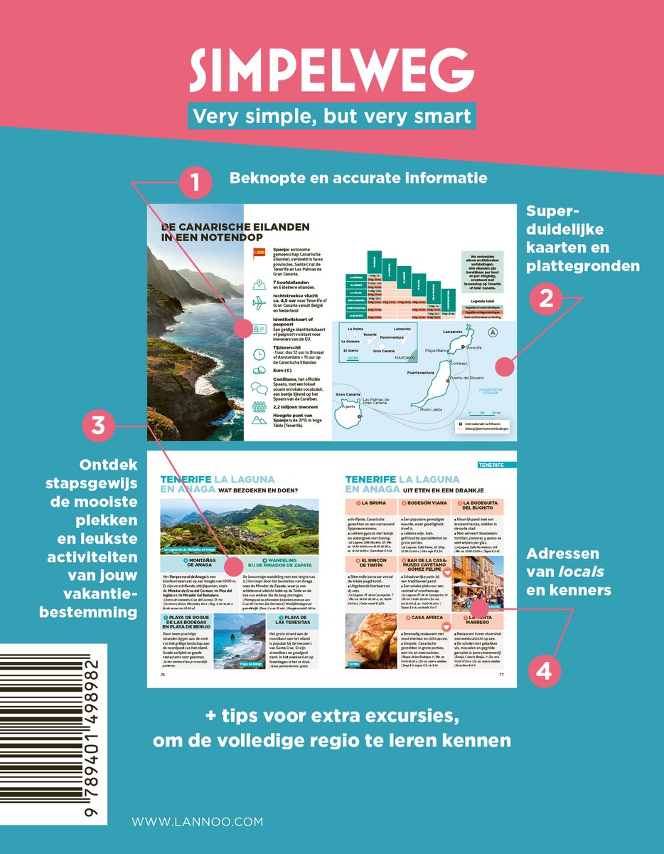 Simpelweg Canarische Eilanden 9789401498982 Lannoo Simpelweg Reisgidsen Canarische Eilanden Simpelweg Canarische Eilanden 9789401498982 Lannoo Simpelweg Reisgidsen Canarische Eilanden