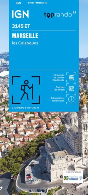 wandelkaart 3145ET Marseille, les Calanques 1:25.000 9782758557517  IGN IGN 25 Provence  Wandelkaarten Provence, Marseille, Camargue