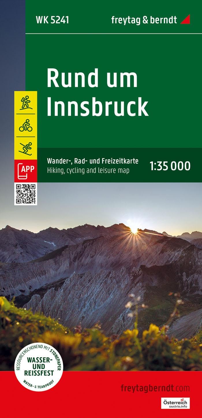 WK-5241 Rund um Innsbruck wandelkaart 1:35.000 9783707920727 Freytag & Berndt WK 1:50.000 Wandelkaarten Tirol WK-5241 Rund um Innsbruck wandelkaart 1:35.000 9783707920727 Freytag & Berndt WK 1:50.000 Wandelkaarten Tirol