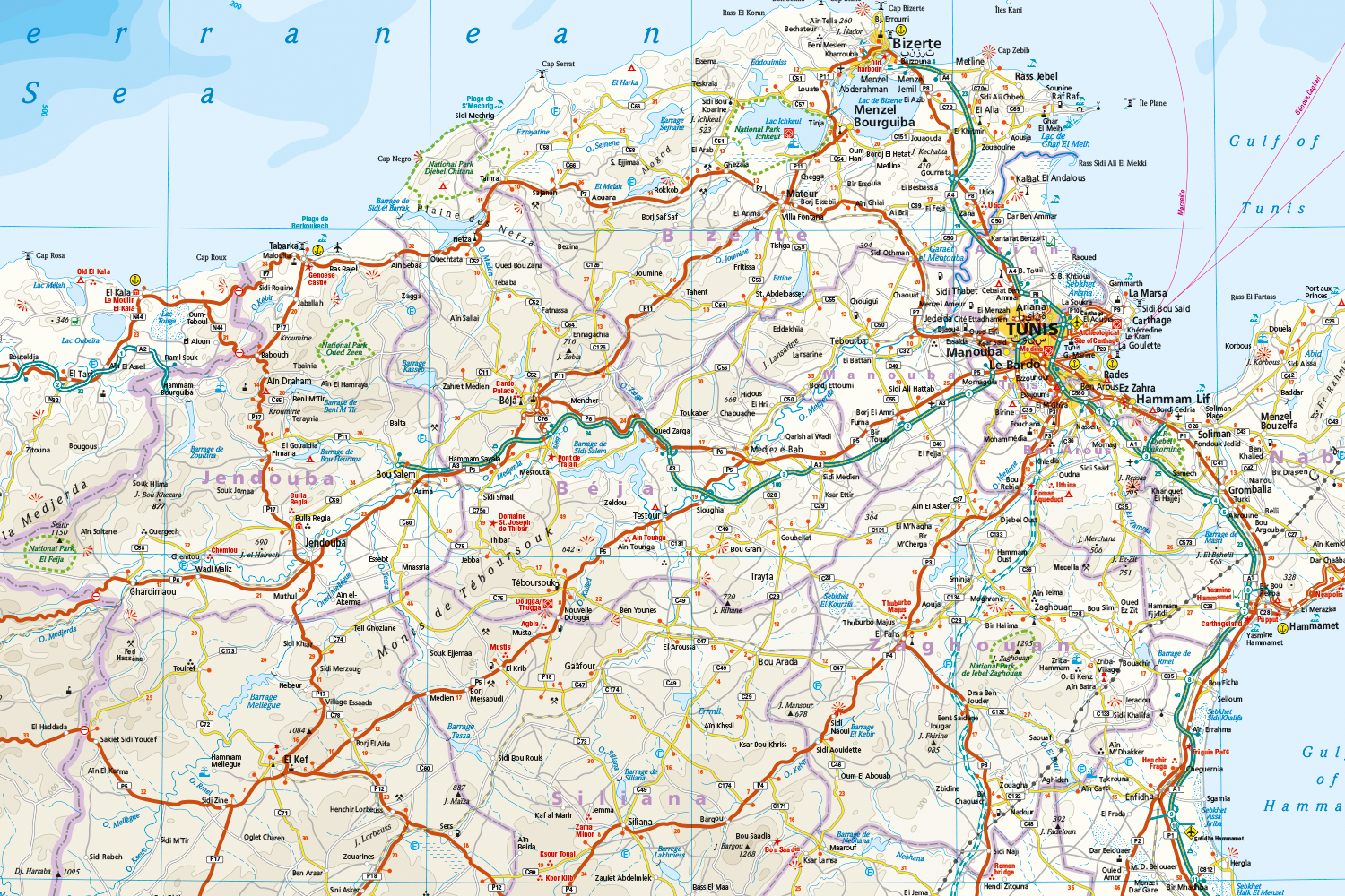 Tunesië landkaart, wegenkaart 1:600.000 9783831774692 Reise Know-How Verlag WMP, World Mapping Project Landkaarten en wegenkaarten Algerije, Tunesië, Libië Tunesië landkaart, wegenkaart 1:600.000 9783831774692 Reise Know-How Verlag WMP, World Mapping Project Landkaarten en wegenkaarten Algerije, Tunesië, Libië