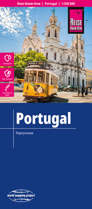 Portugal landkaart, wegenkaart 1:350.000 9783831775118  Reise Know-How Verlag WMP, World Mapping Project  Landkaarten en wegenkaarten Portugal