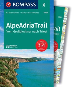 Kompass wandelgids AlpeAdriaTrail KP-5959 9783991541899  Kompass Kompass Wanderführer  Wandelgidsen Zwitserland en Oostenrijk (en Alpen als geheel)