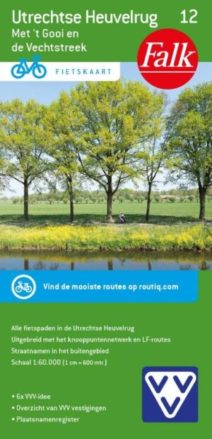 FFK-12  Utrechtse Heuvelrug | VVV fietskaart 1:50.000 9789028705784  Falk Fietskaarten met Knooppunten  Fietskaarten Utrecht