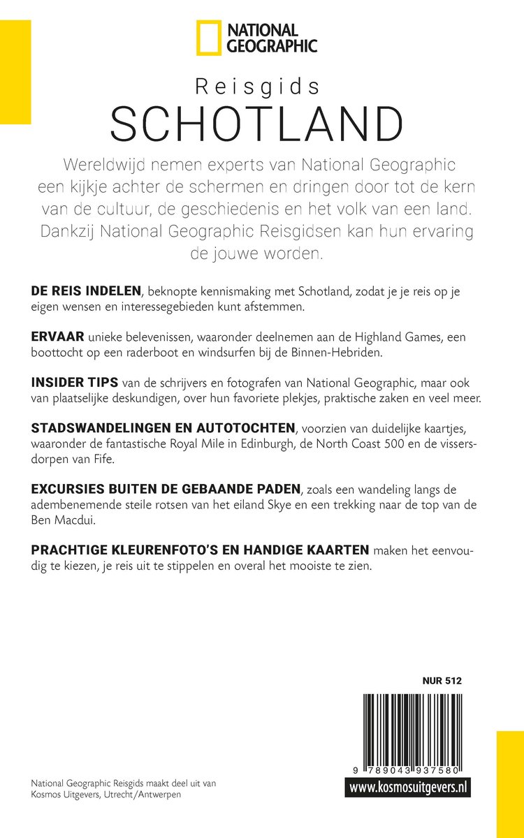 National Geographic Schotland 9789043937580 National Geographic NL Reisgidsen Schotland National Geographic Schotland 9789043937580 National Geographic NL Reisgidsen Schotland