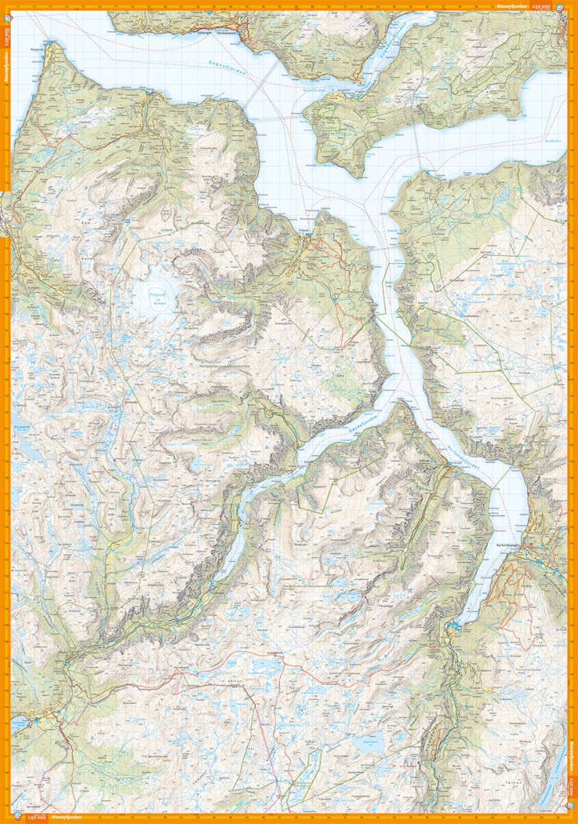 Nærøyfjorden & Lærdalen - wandelkaart 1:50.000 9789189880191 Calazo Calazo Denemarken Wandelkaarten Zuid-Noorwegen Nærøyfjorden & Lærdalen - wandelkaart 1:50.000 9789189880191 Calazo Calazo Denemarken Wandelkaarten Zuid-Noorwegen