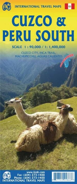 ITM Cuzco & Peru Zuid | landkaart, autokaart 1:90.000 / 1:1.400.000 9781771291866  International Travel Maps   Landkaarten en wegenkaarten Peru