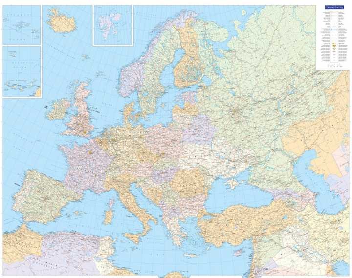 Europa staatkundig - 1:4500000 9783259941577 Kümmerly & Frey Wandkaarten Europa Europa staatkundig - 1:4500000 9783259941577 Kümmerly & Frey Wandkaarten Europa