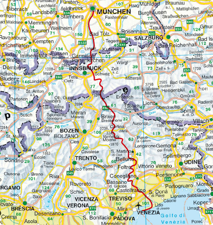 wandelgids München - Venedig Rother Wanderführer 9783763314171 Bergverlag Rother RWG Wandelgidsen Zwitserland en Oostenrijk (en Alpen als geheel) wandelgids München - Venedig Rother Wanderführer 9783763314171 Bergverlag Rother RWG Wandelgidsen Zwitserland en Oostenrijk (en Alpen als geheel)