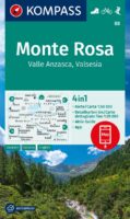 Kompass wandelkaart KP-88 Monte Rosa 1:50.000 9783991218883  Kompass Wandelkaarten Kompass Italië / Piemonte  Wandelkaarten Turijn, Piemonte