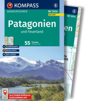Kompass wandelgids Patagonien und Feuerland - Patagonie en Vuurland KP-5450 9783991543060  Kompass Kompass Wanderführer  Wandelgidsen Patagonië