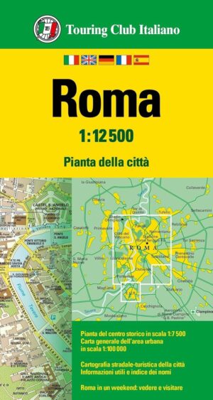 Rome, Roma 1:12.500 9788836583331  TCI TCI Stadsplattegronden  Stadsplattegronden Midden-Italië