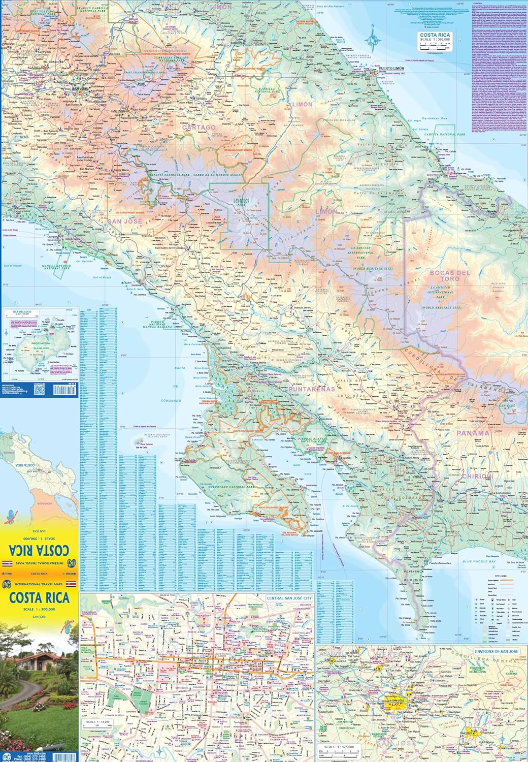 ITM Costa Rica Travelmap | landkaart, autokaart 1:300.000 9781771291804 International Travel Maps Landkaarten en wegenkaarten Costa Rica ITM Costa Rica Travelmap | landkaart, autokaart 1:300.000 9781771291804 International Travel Maps Landkaarten en wegenkaarten Costa Rica