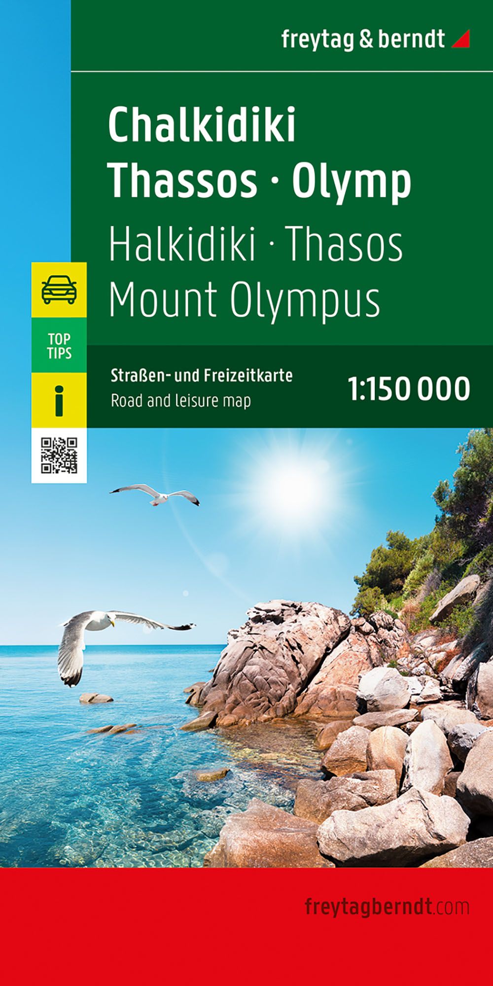 Chalkidiki, Thasos, Olympos | autokaart, wegenkaart 1:150.000 9783707924589 Freytag & Berndt Landkaarten en wegenkaarten Noord-Griekenland Chalkidiki, Thasos, Olympos | autokaart, wegenkaart 1:150.000 9783707924589 Freytag & Berndt Landkaarten en wegenkaarten Noord-Griekenland