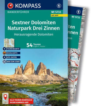 Kompass wandelgids Sextner Dolomiten, Naturpark Drei Zinnen KP-5733 9783991544272  Kompass Kompass Wanderführer  Wandelgidsen Zuid-Tirol, Dolomieten