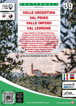 FRA-39  Valle Argentina, Val Prino, Imperia | wandelkaart 1:25.000 9788897465669  Fraternali Editore Fraternali 1:25.000  Wandelkaarten Genua, Cinque Terre (Ligurië)