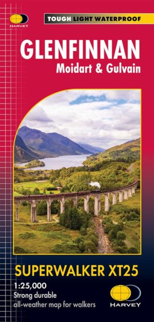 Glenfinnan, Moidart & Gulvain | wandelkaart 1:25.000 9781851377312  Harvey Maps   Wandelkaarten de Schotse Hooglanden (ten noorden van Glasgow / Edinburgh)