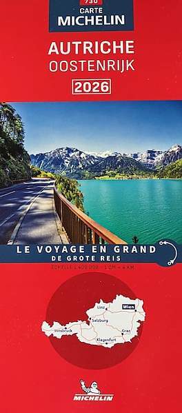 730 Michelin wegenkaart Oostenrijk 2026 | autokaart 1:400.000 9782067270435  Michelin Michelinkaarten Jaaredities  Landkaarten en wegenkaarten Oostenrijk