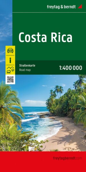 Costa Rica | autokaart, wegenkaart 1:400.000 9783707923261  Freytag & Berndt   Landkaarten en wegenkaarten Costa Rica