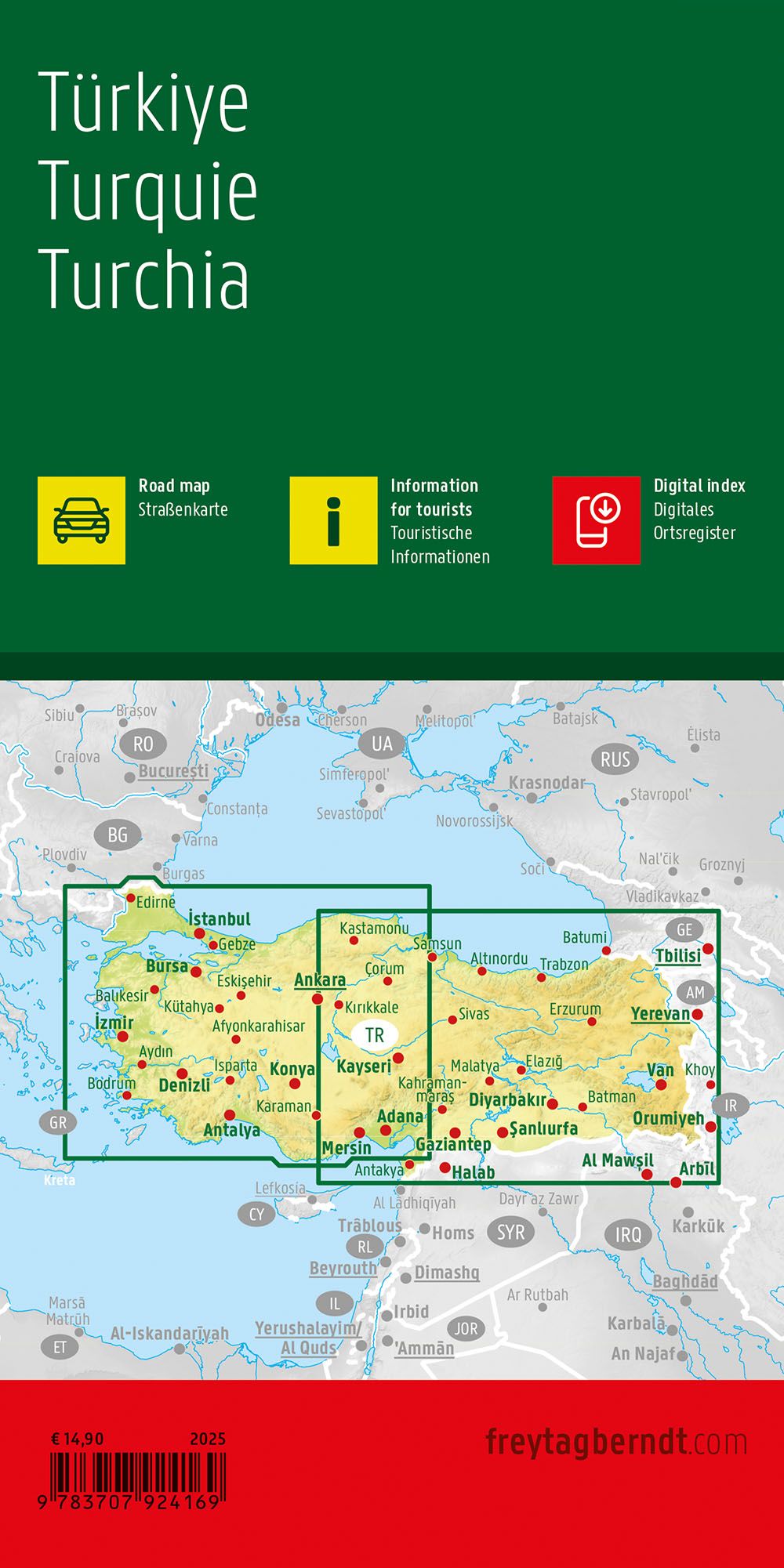 Turkije | autokaart, wegenkaart 1:800.000 9783707924169 Freytag & Berndt Landkaarten en wegenkaarten Turkije Turkije | autokaart, wegenkaart 1:800.000 9783707924169 Freytag & Berndt Landkaarten en wegenkaarten Turkije