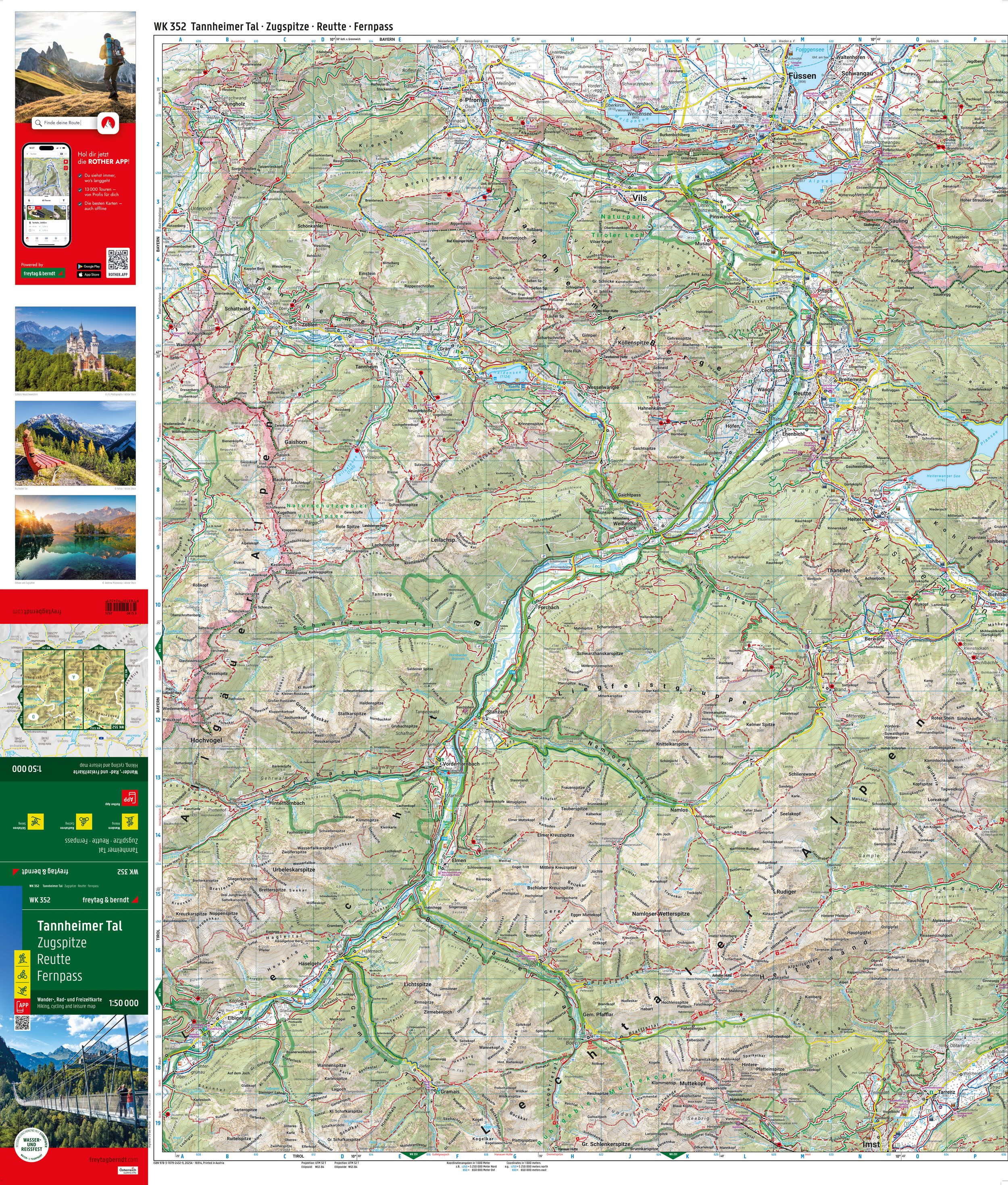 WK-352 Ehrwald,Lermoos,Reutte,Tannheimer Tal wandelkaart 1:50.000 9783707924329 Freytag & Berndt WK 1:50.000 Wandelkaarten Tirol WK-352 Ehrwald,Lermoos,Reutte,Tannheimer Tal wandelkaart 1:50.000 9783707924329 Freytag & Berndt WK 1:50.000 Wandelkaarten Tirol