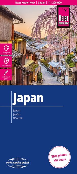 Japan landkaart, wegenkaart 1:1.200.000 9783831775071  Reise Know-How Verlag WMP, World Mapping Project  Landkaarten en wegenkaarten Japan