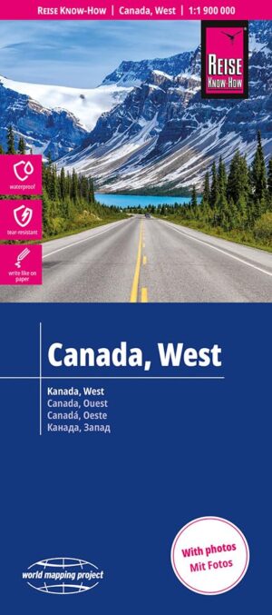 Canada, West- | landkaart, wegenkaart 1:1.900.000 9783831775194  Reise Know-How Verlag WMP, World Mapping Project  Landkaarten en wegenkaarten West-Canada