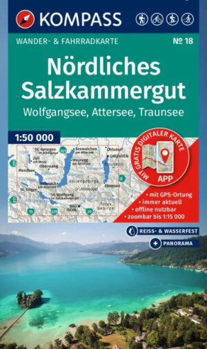 Kompass wandelkaart KP-18 Nördliches Salzkammergut 9783991544067  Kompass Wandelkaarten Kompass Oostenrijk  Wandelkaarten Salzburger Land & Stiermarken