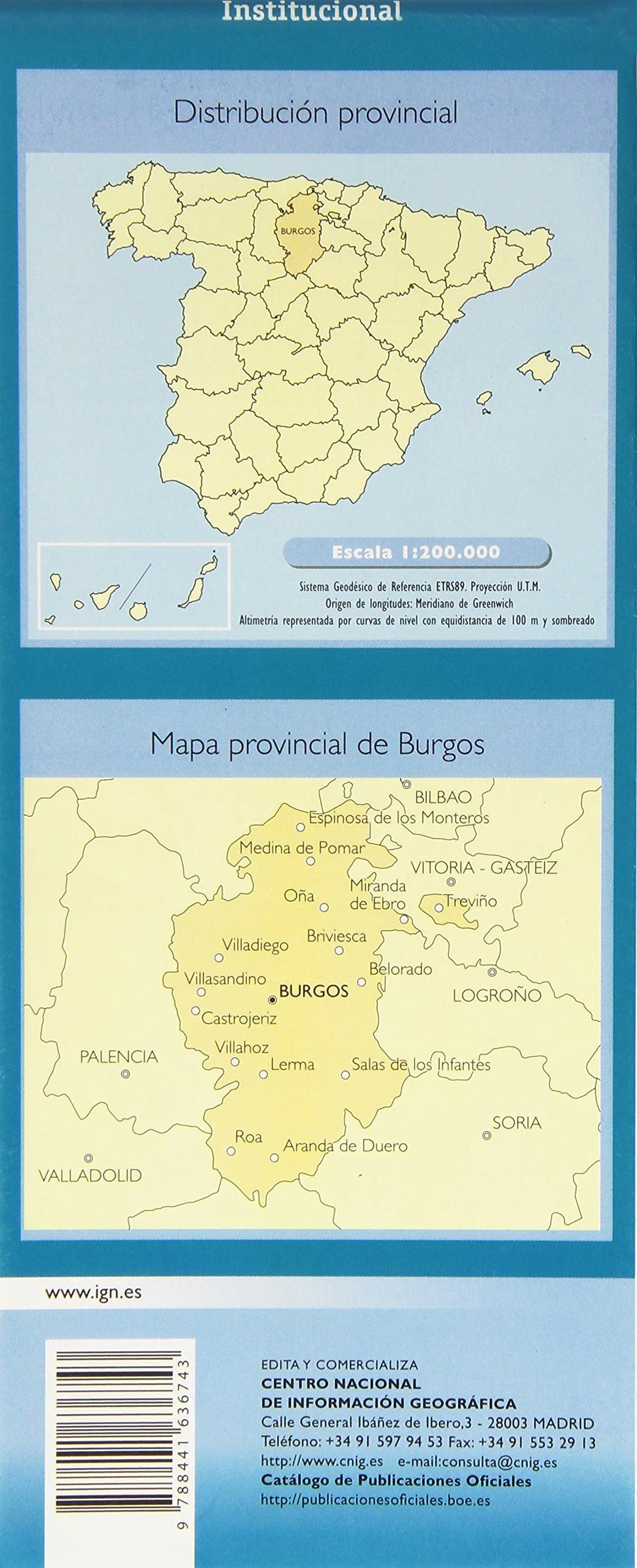 Prov.: Burgos 1:200.000 9788441691407 CNIG Provinciekaarten Spanje Landkaarten en wegenkaarten Noordwest-Spanje Prov.: Burgos 1:200.000 9788441691407 CNIG Provinciekaarten Spanje Landkaarten en wegenkaarten Noordwest-Spanje