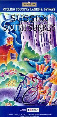 fietskaart Sussex 1:126.000 9781859653166  Goldeneye   Fietskaarten, Landkaarten en wegenkaarten Zuidoost-Engeland