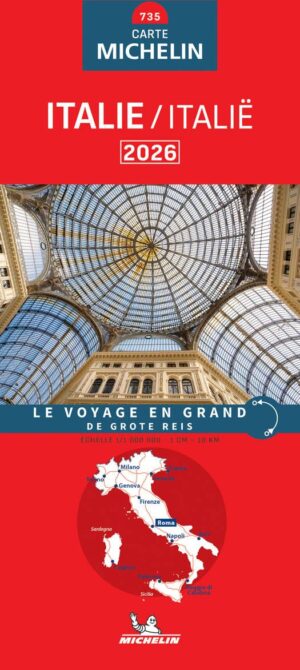 735 Italie 1:1.000.000 2026 9782067270374  Michelin Michelinkaarten Jaaredities  Landkaarten en wegenkaarten Italië