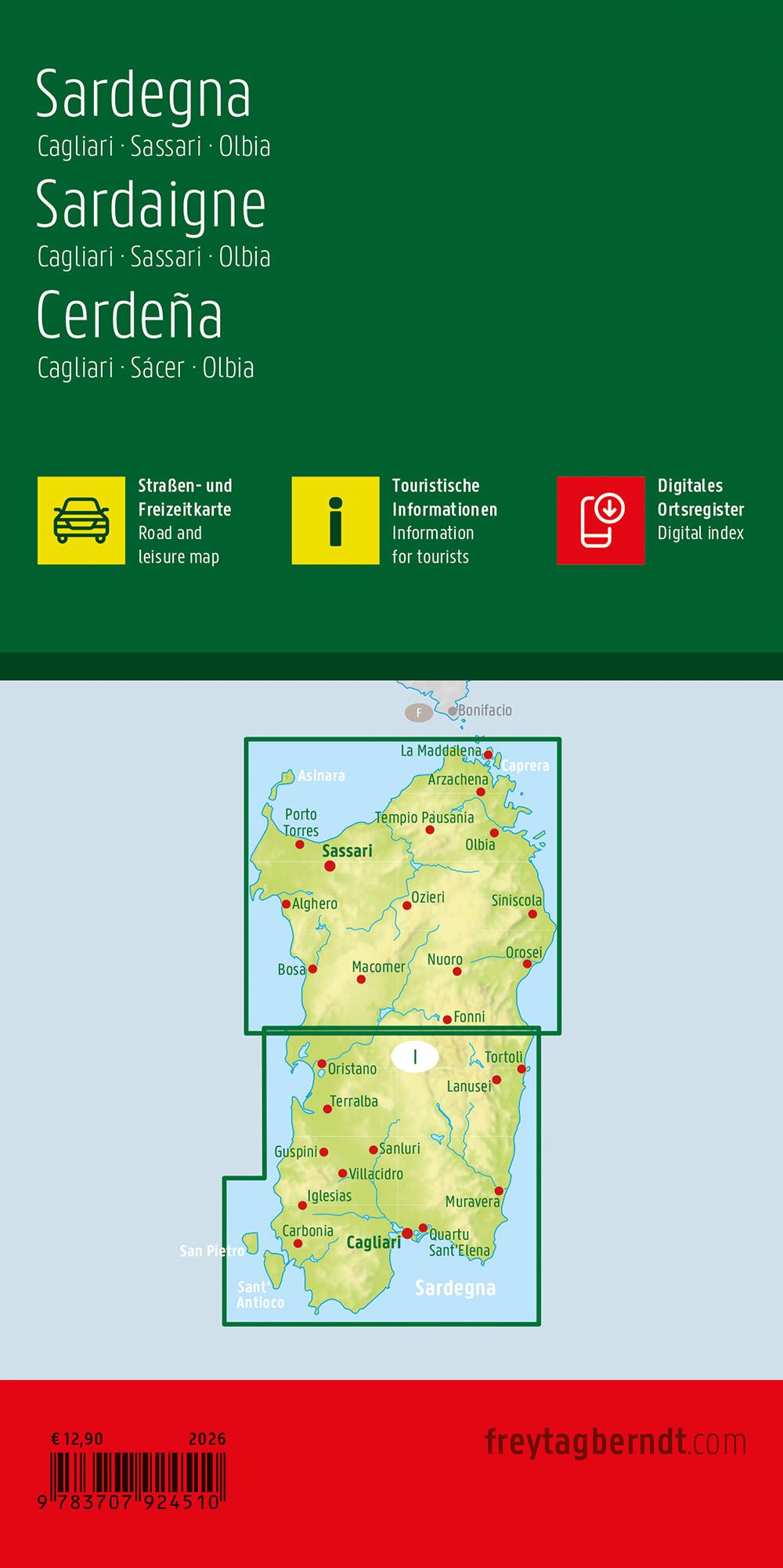 Sardinië | autokaart, wegenkaart 1:500.000 9783707924510 Freytag & Berndt Landkaarten en wegenkaarten Sardinië Sardinië | autokaart, wegenkaart 1:500.000 9783707924510 Freytag & Berndt Landkaarten en wegenkaarten Sardinië