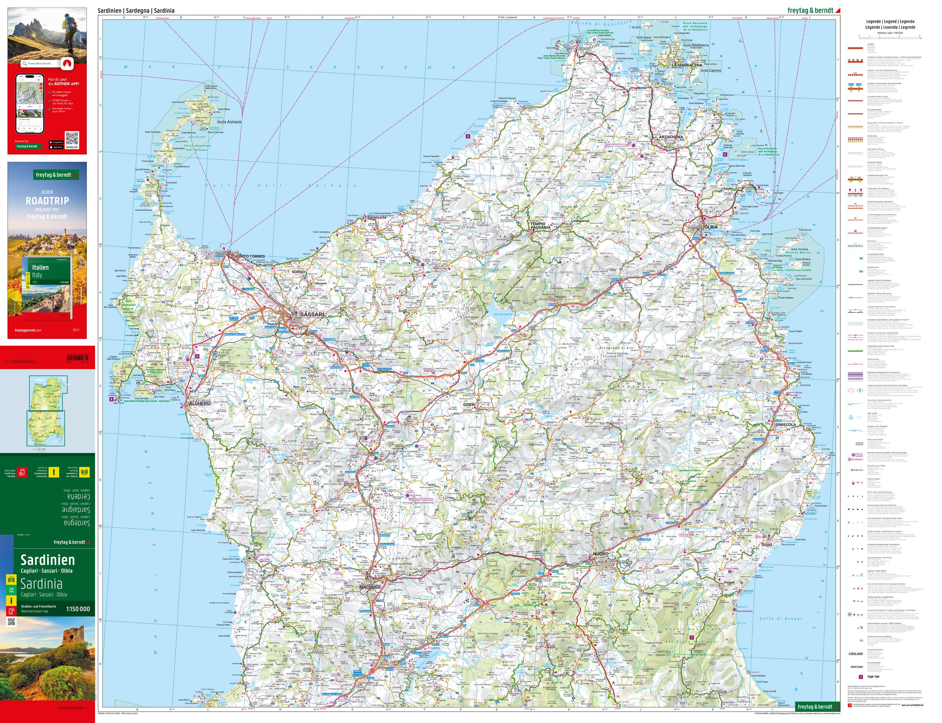 Sardinië | autokaart, wegenkaart 1:500.000 9783707924510 Freytag & Berndt Landkaarten en wegenkaarten Sardinië Sardinië | autokaart, wegenkaart 1:500.000 9783707924510 Freytag & Berndt Landkaarten en wegenkaarten Sardinië