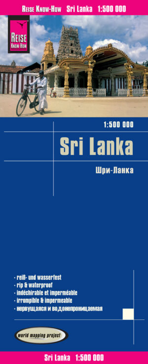 Sri Lanka landkaart, wegenkaart 1:500.000 9783831772827  Reise Know-How Verlag WMP, World Mapping Project  Landkaarten en wegenkaarten Sri Lanka