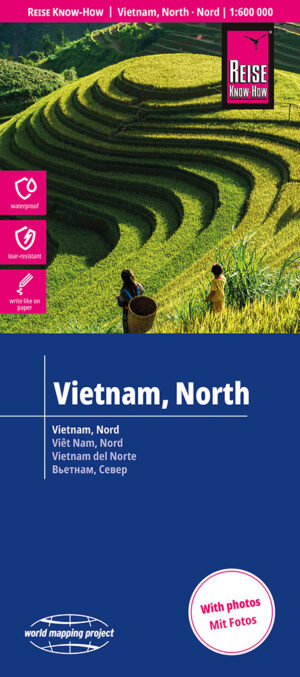 Vietnam, Noord- | landkaart, wegenkaart 1:600.000 9783831775125  Reise Know-How Verlag WMP, World Mapping Project  Landkaarten en wegenkaarten Vietnam
