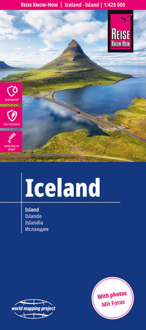 IJsland landkaart, wegenkaart 1:425.000 9783831775163  Reise Know-How Verlag WMP, World Mapping Project  Landkaarten en wegenkaarten IJsland
