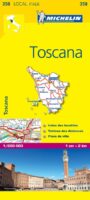 358 Toscane | Michelin  wegenkaart, autokaart 1:200.000 9782067127203  Michelin Michelin Italië 1:200.000  Landkaarten en wegenkaarten Toscane, Florence
