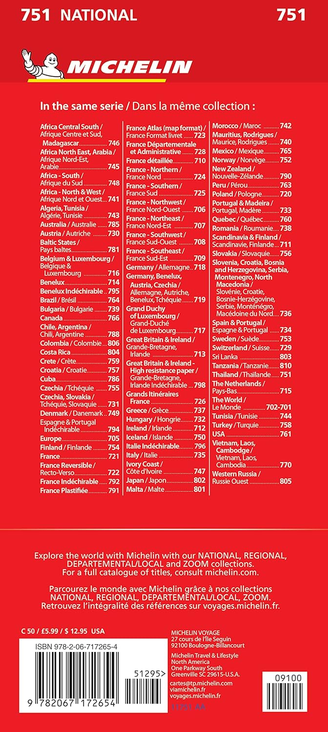 Michelin wegenkaart 751 Thailand 1:1.400.000 9782067172654 Michelin Landkaarten en wegenkaarten Thailand Michelin wegenkaart 751 Thailand 1:1.400.000 9782067172654 Michelin Landkaarten en wegenkaarten Thailand