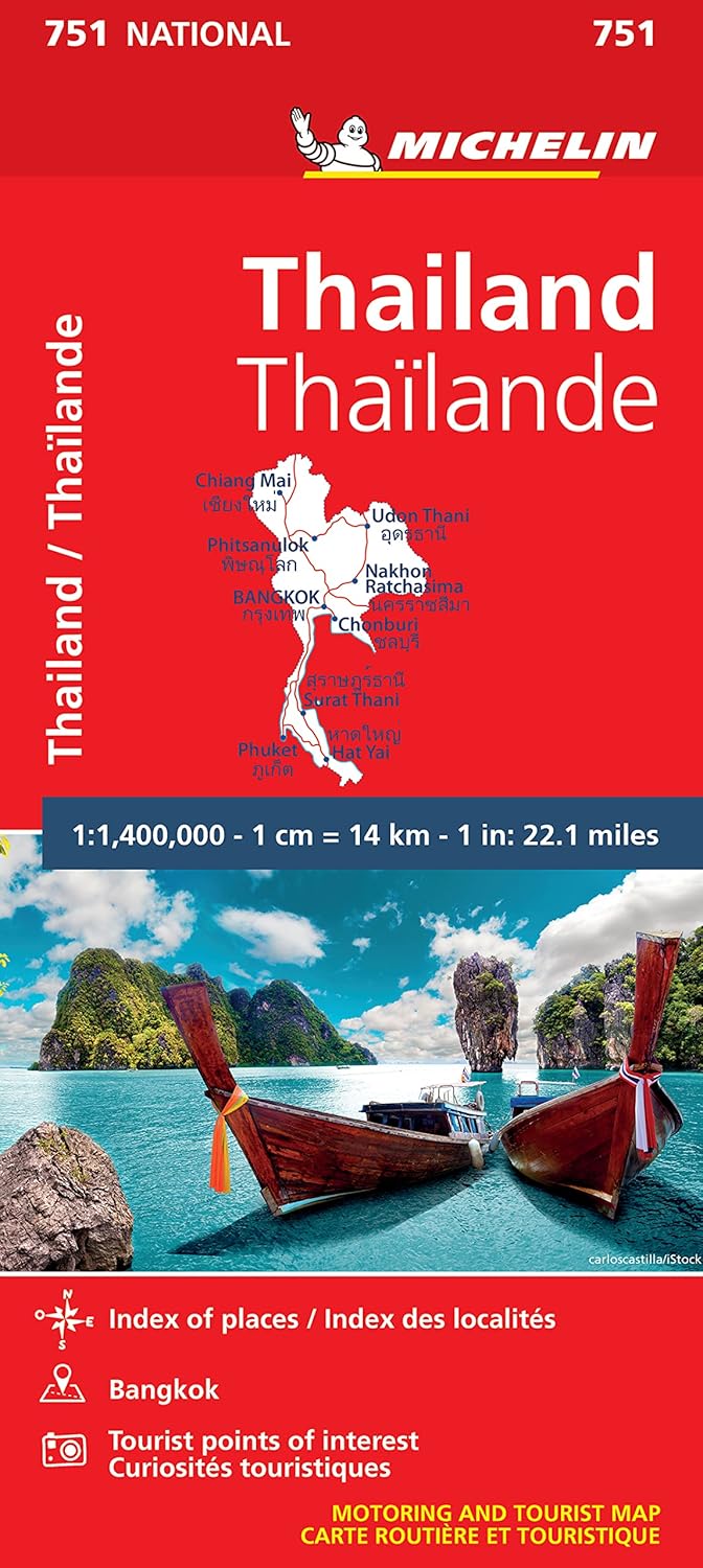 Michelin wegenkaart 751 Thailand 1:1.400.000 9782067172654 Michelin Landkaarten en wegenkaarten Thailand Michelin wegenkaart 751 Thailand 1:1.400.000 9782067172654 Michelin Landkaarten en wegenkaarten Thailand