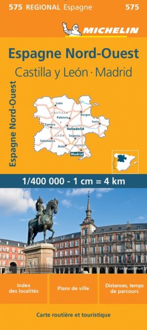 575 Castilla y Leon/Madrid | Michelin  wegenkaart, autokaart 1:400.000 9782067184275  Michelin Michelin Spanje Regionaal  Landkaarten en wegenkaarten Madrid & Midden-Spanje