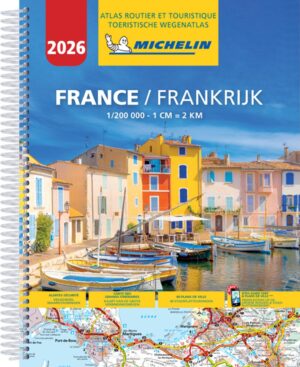 Frankrijk Wegenatlas 1/200.000 spiraalband 2026 / Michelin 9782067270046  Michelin Wegenatlassen  Wegenatlassen Frankrijk