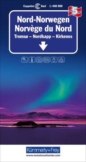 KFN-5  Noord-Noorwegen 1:400.000 9783259018255  Kümmerly & Frey Cappelens Kart  Landkaarten en wegenkaarten Noors Lapland