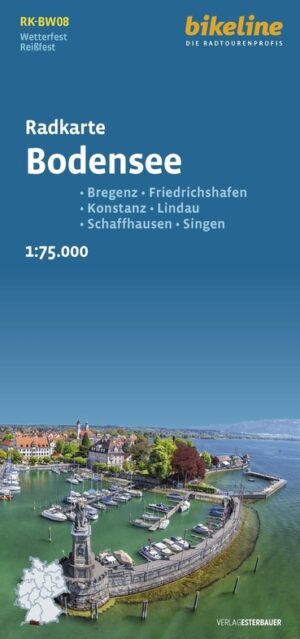 Bodensee Radkarte 1:75.000 9783711103017  Esterbauer Bikeline  Fietskaarten Bodenmeer, Schwäbische Alb