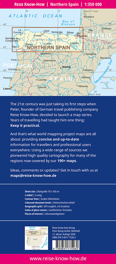 Spanje Noord, Spanje Noord / St-Jacobsroute | landkaart, wegenkaart 1:350.000 9783831775262 Reise Know-How Verlag WMP, World Mapping Project Landkaarten en wegenkaarten Noordwest-Spanje Spanje Noord, Spanje Noord / St-Jacobsroute | landkaart, wegenkaart 1:350.000 9783831775262 Reise Know-How Verlag WMP, World Mapping Project Landkaarten en wegenkaarten Noordwest-Spanje