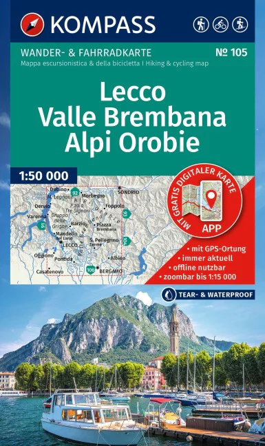 Kompass wandelkaart KP-105 Lecco/Valle Brembana 9783991544050 Kompass Wandelkaarten Kompass Italië Wandelkaarten Milaan, Lombardije, Italiaanse Meren Kompass wandelkaart KP-105 Lecco/Valle Brembana 9783991544050 Kompass Wandelkaarten Kompass Italië Wandelkaarten Milaan, Lombardije, Italiaanse Meren