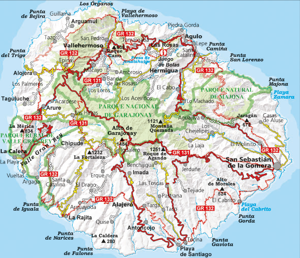 wandelkaart La Gomera - PN de Garajonay GR131 + GR132 9788480909815 Editorial Alpina Wandelkaarten La Gomera wandelkaart La Gomera - PN de Garajonay GR131 + GR132 9788480909815 Editorial Alpina Wandelkaarten La Gomera
