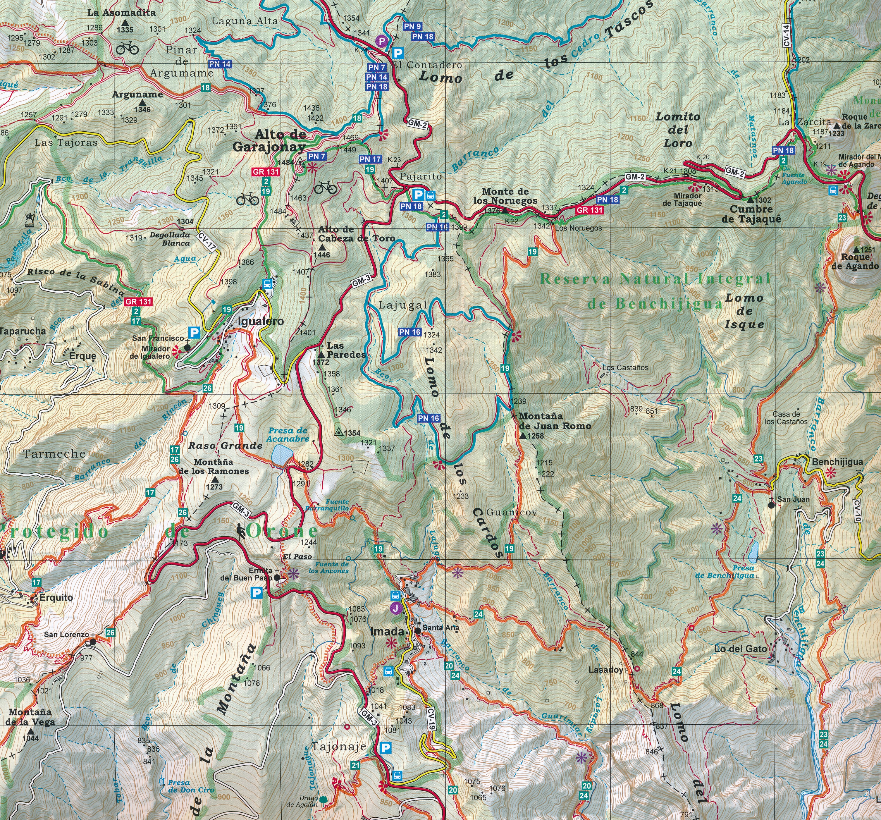 wandelkaart La Gomera - PN de Garajonay GR131 + GR132 9788480909815 Editorial Alpina Wandelkaarten La Gomera wandelkaart La Gomera - PN de Garajonay GR131 + GR132 9788480909815 Editorial Alpina Wandelkaarten La Gomera