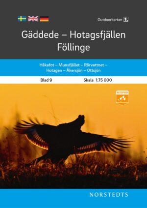 OK-09 Gäddede, Hotagsfjällen, Föllinge 1:75.000 9789113105062  Norstedts Outdoorkartan (Fjällkartan)  Wandelkaarten Midden Zweden