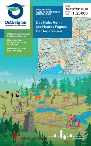 Hoge Venen (TOE-001) 9789462356856  NGI / VVV NGI / VVV wandelkaarten  Wandelkaarten Wallonië (Ardennen)