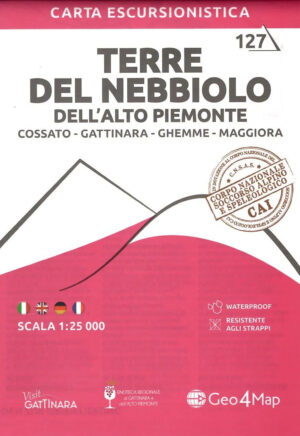 G4M-127 Terre del Nebbiolo | wandelkaart 1:25.000 9791281223004  Geo4Map   Landkaarten en wegenkaarten Turijn, Piemonte